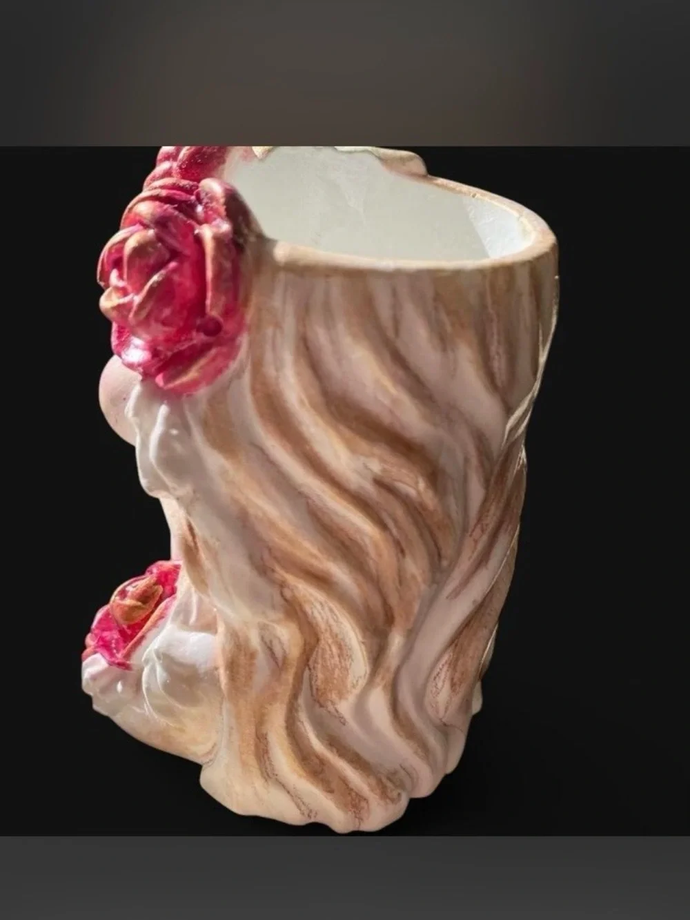 Floral Garden Girl Container  - Delicate Rose & Green Shades